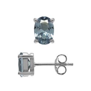 18k Alexandrite Solitaire Earrings